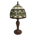 Clayre&Eef Stolní lampa 6027 skleněné stínidlo styl Tiffany
