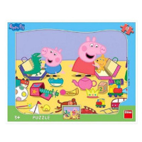 Dino Peppa Pig si hraje 12 deskové tvary puzzle