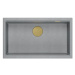 Quadron Granitový dřez Logan 110 Grey Metallic Ocel HQD7644U5_BS_U