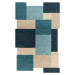 Modro-béžový vlněný koberec 240x150 cm Abstract Collage - Flair Rugs