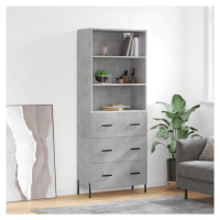 vidaXL Skříň highboard betonově šedá 69,5x34x180 cm kompozitní dřevo