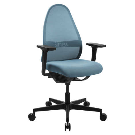 Topstar Kancelářská otočná židle SOFT SITNESS ART, synchronní mechanika, s područkami, modrá