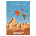 Ilustrace Cappadocia hot air balloon flight. Travel, Rinat Khairitdinov, 26.7x40 cm