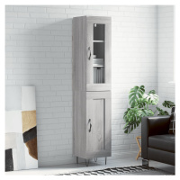 vidaXL Skříň highboard šedá sonoma 34,5 x 34 x 180 cm kompozitní dřevo