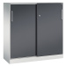 C+P Skříň s posuvnými dveřmi ASISTO, výška 1292 mm, šířka 1200 mm, světlá šedá/černošedá