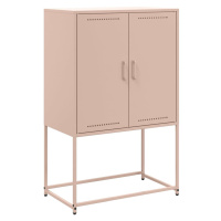 vidaXL Skříň highboard růžová 68,5 x 38,5 x 107 cm ocel