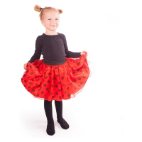 RAPPA Dětský kostým tutu sukně beruška s puntíky