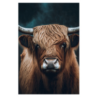 Fotografie Highland Cow, Treechild, 26.7 × 40 cm