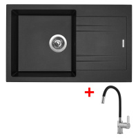 Sinks LINEA 780 Metalblack + Flexia LINEA 780 Metalblack + Flexia