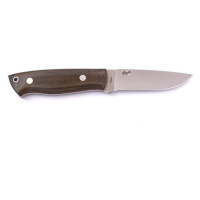 Brisa Trapper 95 N690 Flat Green Micarta Sheath Bushcraft 95