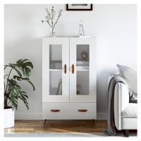 vidaXL Skříň highboard lesklá bílá 69,5 x 31 x 115 cm kompozitní dřevo