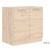 Expedo Kuchyňská skříňka dřezová TOULOUSE 80 ZL 2F BB + kuchyňský dřez, 80x82x52, dub Bordeaux