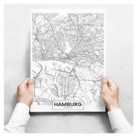 Sada obrazů - Map of Hamburg II