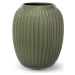 Tmavě zelená kameninová váza Kähler Design, výška 21 cm