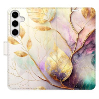 iSaprio flip pouzdro Gold Leaves 02 pro Samsung Galaxy S24+