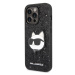 Karl Lagerfeld KLHCP14LG2CPK hard silikonové pouzdro iPhone 14 PRO 6.1" black Glitter Choupette 