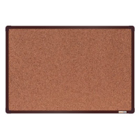BoardOK Korková tabule s hliníkovým rámem 60 × 90 cm, hnědý rám
