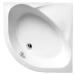 SELMA hluboká sprchová vanička, čtvrtkruh 90x90x30cm, R550, bílá 28611