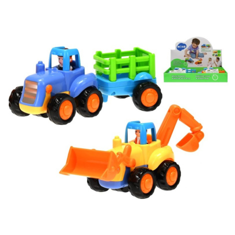 Wiky Vehicles Traktor + vlek / Bagr se setrvačníkem, 16 cm