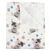 New Baby Nepromokavá flanelová podložka Cute Teddy bílá, 57 x 47 cm