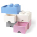 Úložný box LEGO, s šuplíkem, malý (4), šedá - 40051740