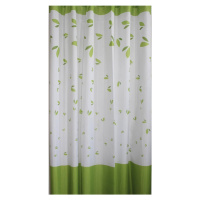 Aqualine Sprchový závěs 180x180cm, polyester, zelené listy