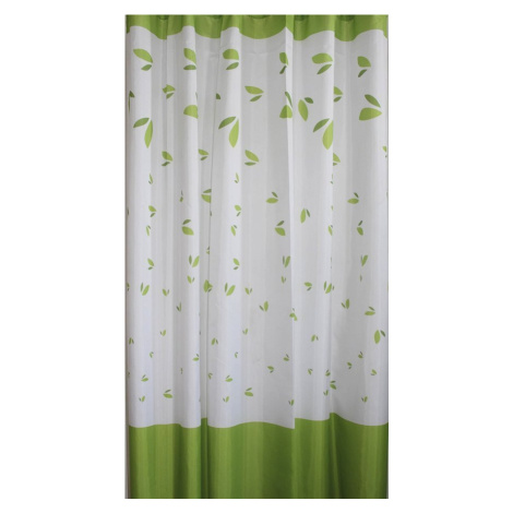 Aqualine Sprchový závěs 180x180cm, polyester, zelené listy