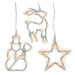 Nexos 43774 Vánoční dekorace na okno - hvězda, sněhulák, sob - LED CLEAR