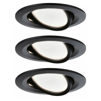 PAULMANN LED vestavné svítidlo Nova kruhové 3x6,5W černá/mat výklopné 3-krokové-stmívatelné tepl