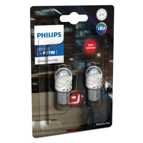 Philips LED P21W R 12V 1,73W BA15S Ultinon Pro 3100 2ks 11498RU31B2