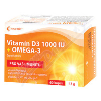 Vitamín D3 1000 IU+Omega-3 cps.60