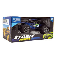 TEDDIES Auto RC buggy terénní modré 22cm plast 2,4GHz na baterie + dobíjecí pack