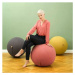 Sedací míč na cvičení Sitting Ball Felt / nosnost 100 kg / Ø 65 cm / 100% polyester / lososová