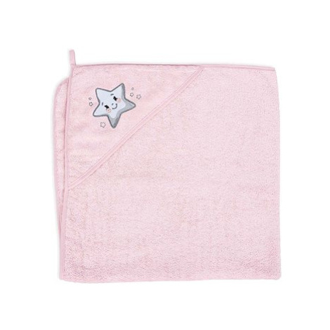CEBA Osuška s kapucí Froté 100 × 100 Star Pink CebaBaby