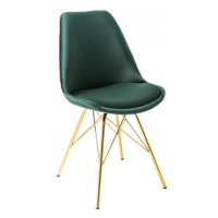 Estila Designová židle Scandinavia samet tmavě zelená
