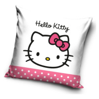 Carbotex Povlak na polštářek 40x40 cm - Hello Kitty Růžová mašlička