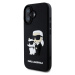 Zadní kryt Karl Lagerfeld 3D Rubber Karl and Choupette pro Apple iPhone 16, black