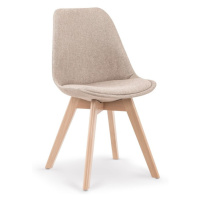 Jídelní židle MOSKATA – masiv/plast/látka, více barev Béžová
