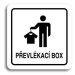 Accept Piktogram "převlékací box III" (80 × 80 mm) (bílá tabulka - černý tisk)