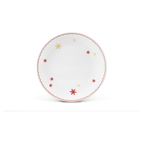 Vánoční porcelán, talíř dezertní, 21 cm, český porcelán, Leander