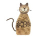 Dřevěná dekorace kočka kulatina 22cm