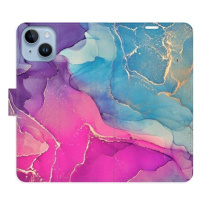 iSaprio flip pouzdro Colour Marble 02 pro iPhone 14