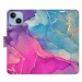 iSaprio flip pouzdro Colour Marble 02 pro iPhone 14