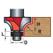 EXTOL PREMIUM 8802105 fréza zaoblovací (vydutá) do dřeva, R6,3mm, stopka 8mm