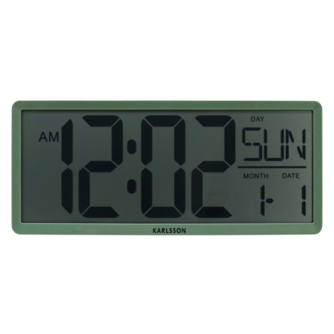 Karlsson 6020GR digitální hodiny šedá, 35 cm