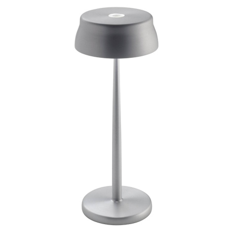 Zafferano Zafferano LED dobíjecí stolní lampa Sister Light, hliníková barva, CCT