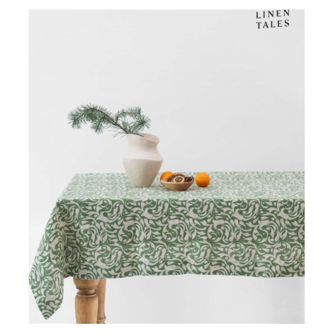 Lněný ubrus 140x200 cm Evergreen Damask – Linen Tales