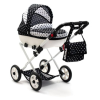 Dětský kočárek pro panenky New Baby COMFORT bílá-černá