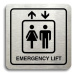 Accept Piktogram "emergency lift" (80 × 80 mm) (stříbrná tabulka - černý tisk)