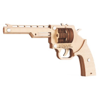 Woodcraft construction kit Dřevěné 3D puzzle Woodcraft Zbraň na gumičky Revolver